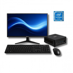 Computadora Completa con Monitor 19&rdquo; Intel N4020 4GB SSD 128GB