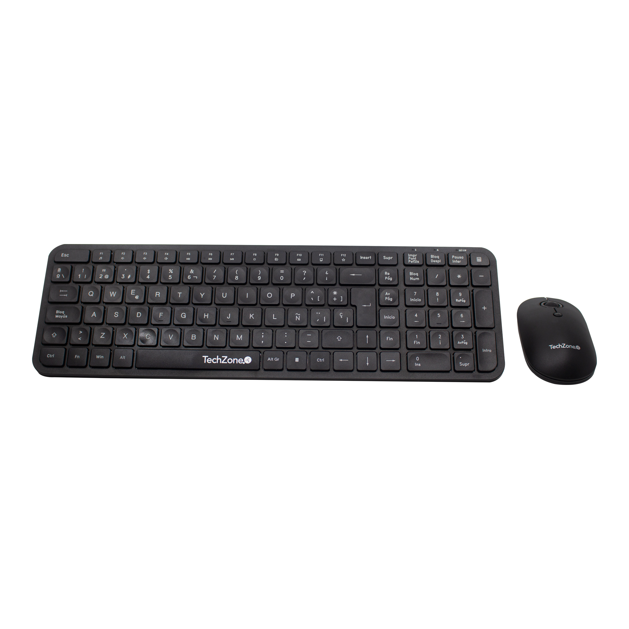 Kit Teclado y Mouse Inal&aacute;mbrico TECHZONE TZCOMBINA05